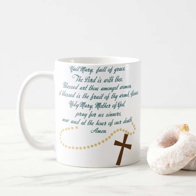 Caneca De Café Ave Maria (Com Donut)