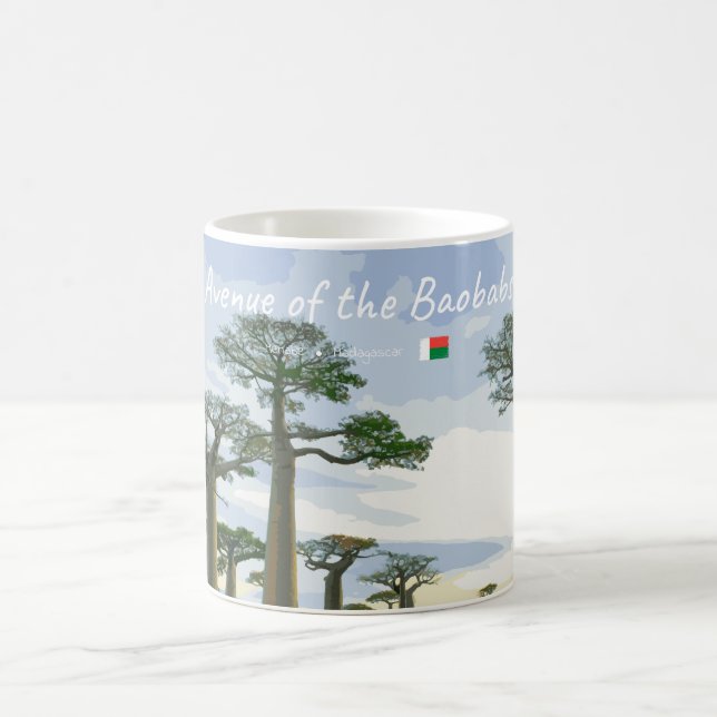Caneca De Café Avenida dos Baobás, Madagascar - Paisagem (Centro)