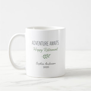 Caneca De Café Aventura Aguarda Aposentadoria Personalizada