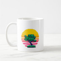 Aventura da Árvore do Pôr do Sol Retro
