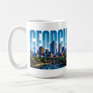 Caneca De Café Aventura da Cidade Sulista do Horizonte de Atlanta