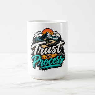 Caneca De Café Aventura da Montanha da Confiança no Processo Moti
