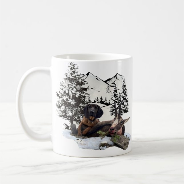 Caneca De Café aventura de caça de cabras de montanha (Esquerda)