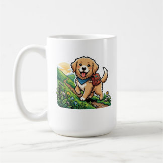 Caneca De Café Aventura de Caminha de Cachorrinho Retriever Doura