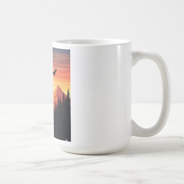 Caneca De Café Aventura de Caminho - Montanha Sunset Natureza L (Direita)