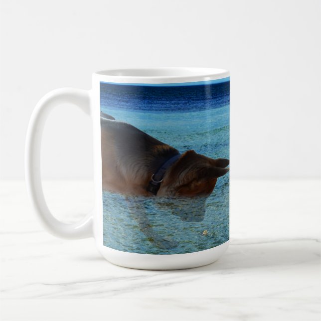 Caneca De Café Aventura De Caranguejo De german shepherd, (Esquerda)