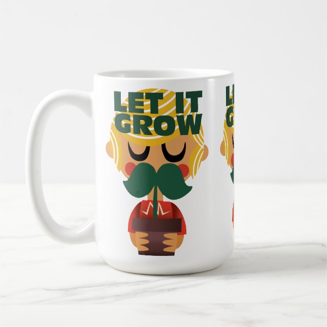 Caneca De Café Aventura de Crescimento de Bigode (Esquerda)