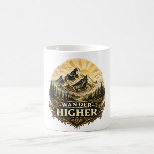 Caneca De Café Aventura de Montanha Mais Alta Vintage