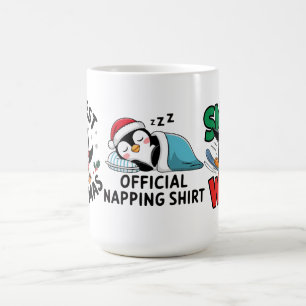 Caneca De Café Aventura de Natal de Inverno do Pinguim na Maravil