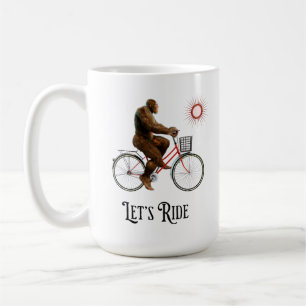 Caneca De Café Aventura Divertida de Bigfoot de Ciclismo Retro