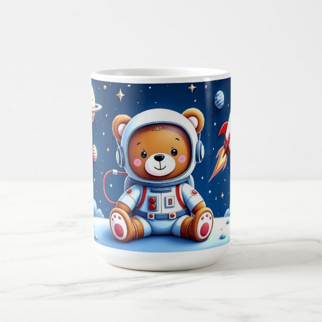 Caneca De Café Aventura do Ursinho Astronauta Sorridente (Centro)