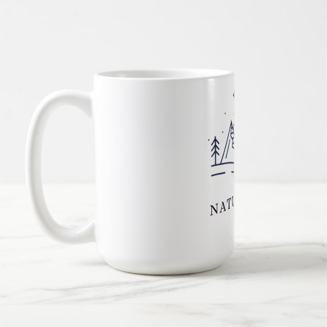 Caneca De Café "Aventura Espera Gráfico de Acampamento (Esquerda)