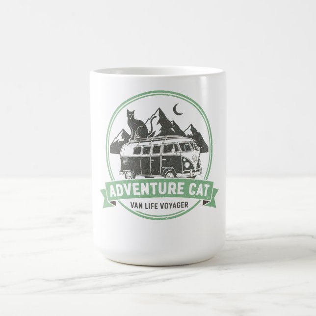 Caneca De Café Aventura Gato Vida de Van - Caminhonete Retrô (Centro)