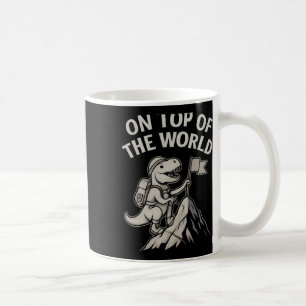 Caneca De Café Aventura Gráfica de Dinossauro T-rex de Escalada d