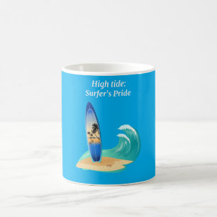 Caneca De Café "Aventura "High Tide: Orgulho do Surfista" praia o