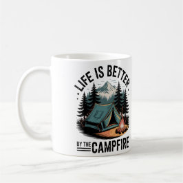 Caneca De Café Aventura na Natureza Aconchegante Acampamento Fogu