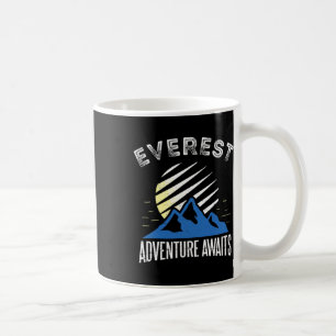 Caneca De Café Aventura no Monte Everest Aguarda Camiseta de Esca