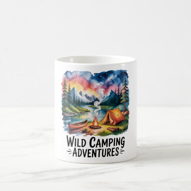 Caneca De Café Aventuras de Camping Selvagens Design (Centro)