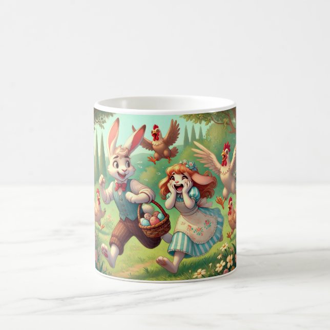 Caneca De Café Aventuras De Coelhinhos Da Páscoa - A Chicken Exce (Centro)