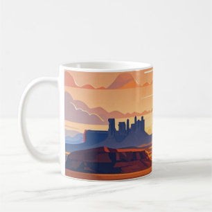 Caneca De Café Aventuras de viagem cênicas em estrada enrolada