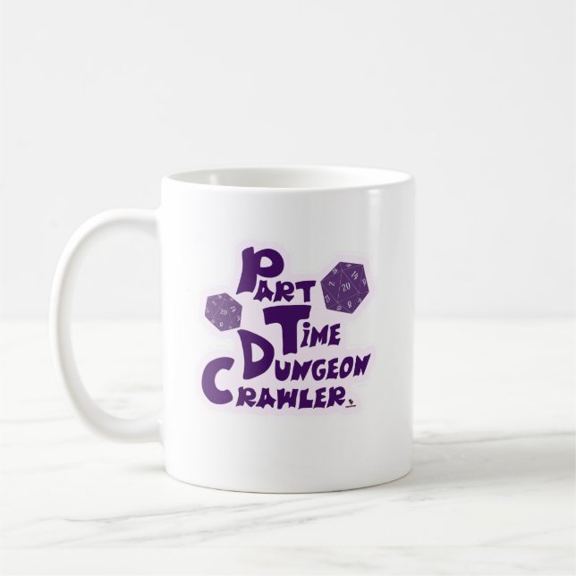 Caneca De Café Aventureiro de Masmorra em Tempo Parcial RPG Diver (Esquerda)