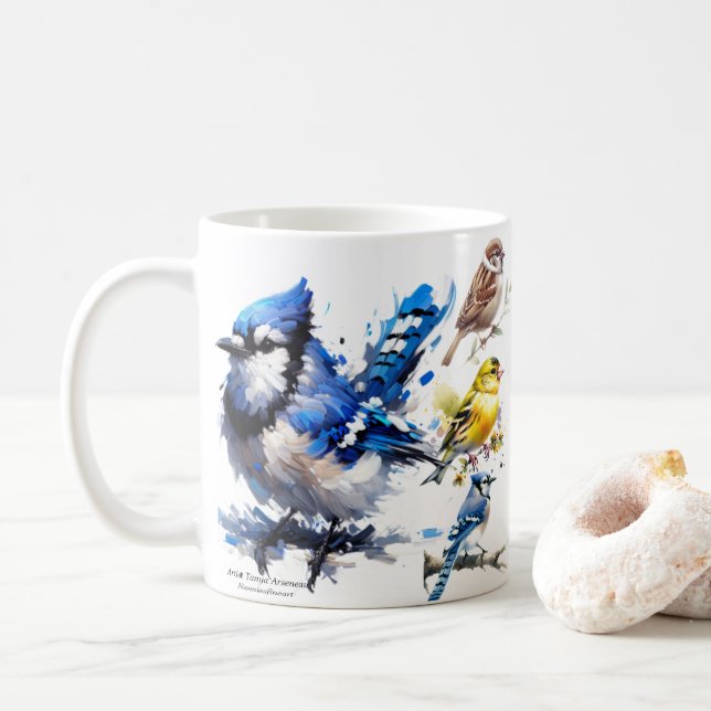 Caneca De Café Aves (Com Donut)