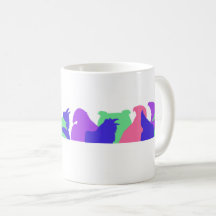 Aves Coloridas Silhouette Mug