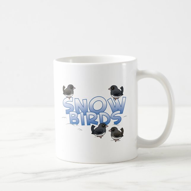 Caneca De Café Aves de Neve (Direita)