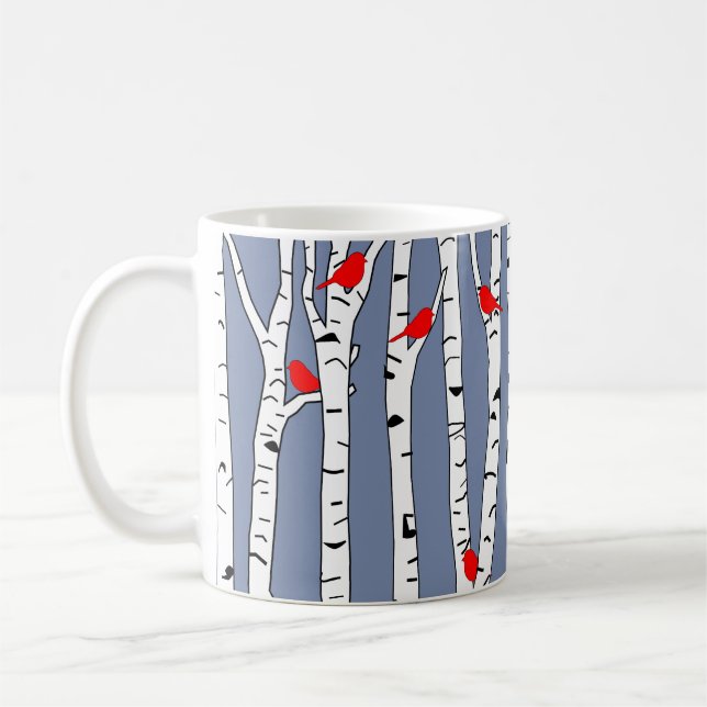 Caneca De Café Aves e Aves (Esquerda)