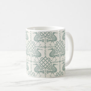 Caneca De Café Aves e Nódulos de Revival Góticos
