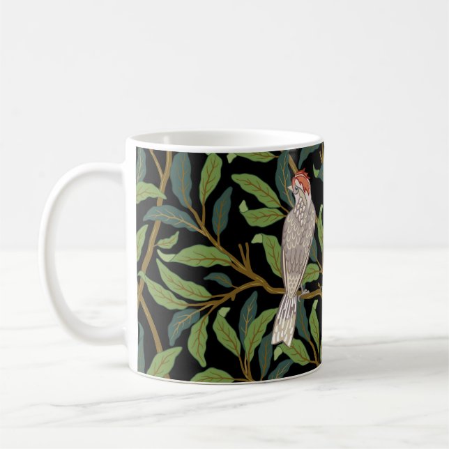 Caneca De Café Aves em folhagem com aves e mar fruta (Esquerda)