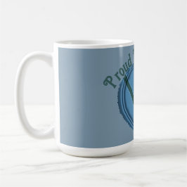 Caneca De Café Aves Nerd Silhouette Cinza Azul