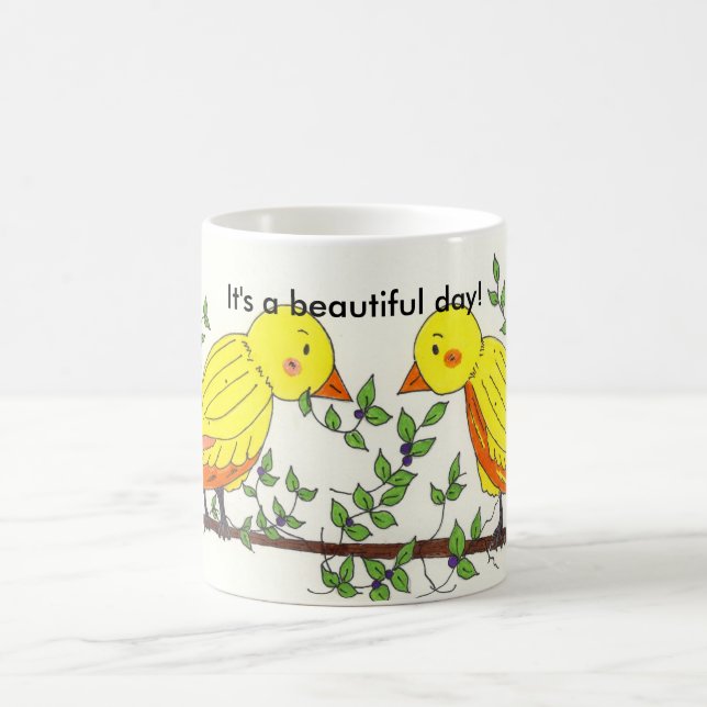 Caneca De Café Aves No Árvore (Centro)