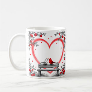 Caneca De Café Aves para Dia de os namorados