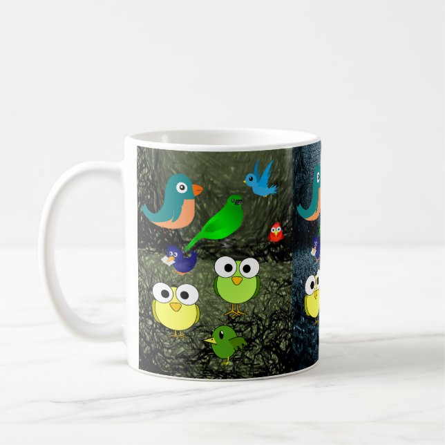Caneca De Café Aves Selvagens (Esquerda)