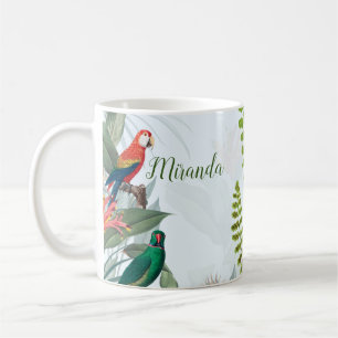 Caneca De Café Aves Tropicais