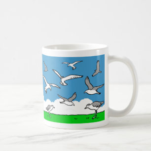 Caneca De Café Aves voando alto