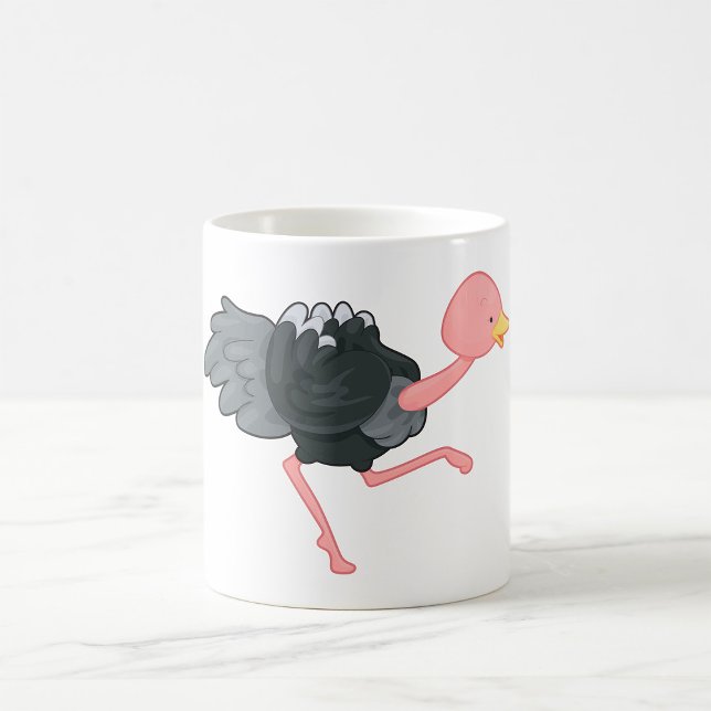 Caneca De Café Avestruz Correndo (Criador carregado)