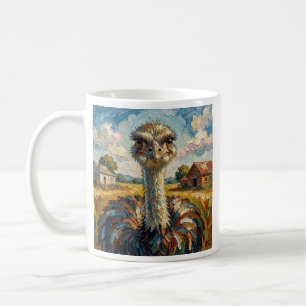 Caneca De Café Avestruz Engraçado Impasto em uma Fazenda Personal