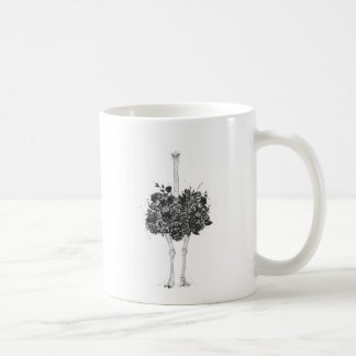 Caneca De Café Avestruz floral