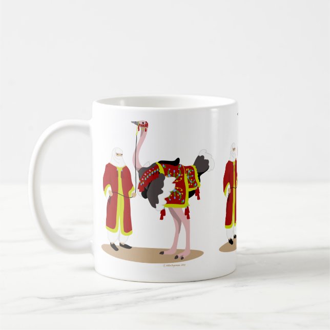 Caneca De Café Avestruz nativa árabe do traje (Esquerda)