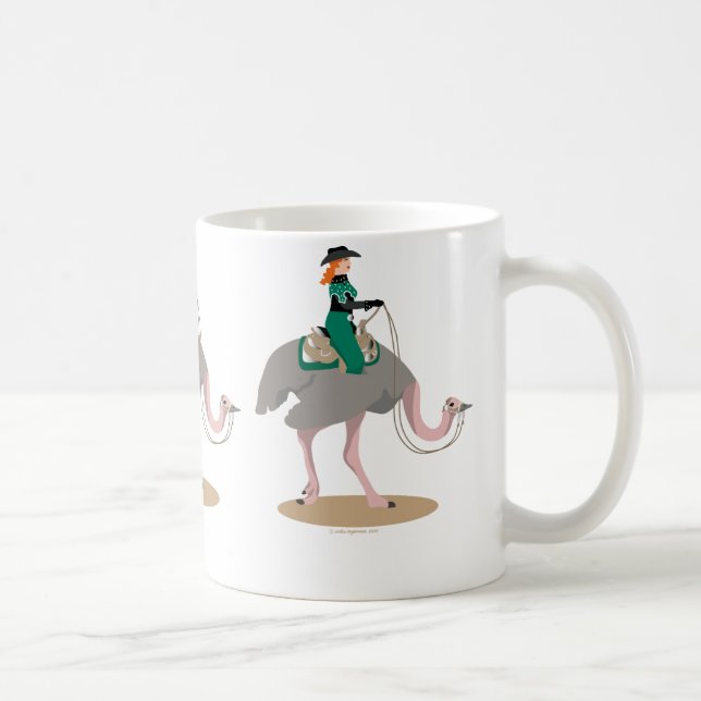 Caneca De Café Avestruz ocidental do prazer (Direita)