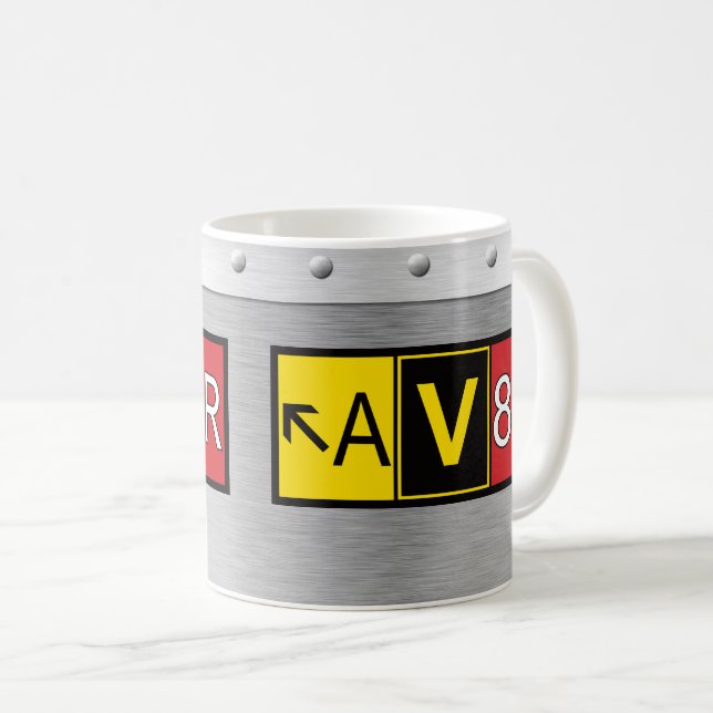 Caneca De Café Aviador - AV8R - (Frente Esquerda)