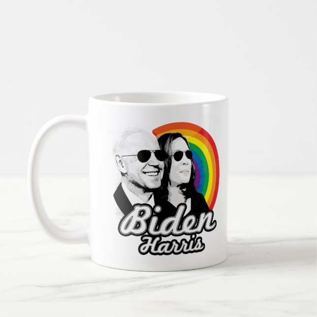 Caneca De Café Aviadores do Rainbow Biden Harris (Esquerda)