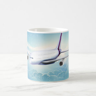 Caneca De Café Avião a Jato de Duplo Decks