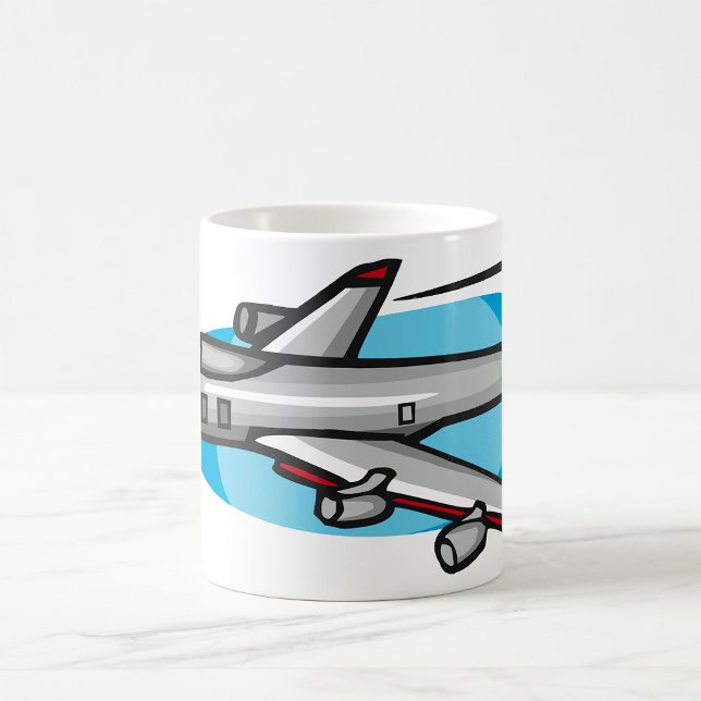 Caneca De Café Avião a Jato Para Fãs de Aviação (Criador carregado)