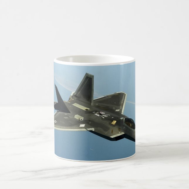 Caneca De Café Avião de combate F-22 (Centro)