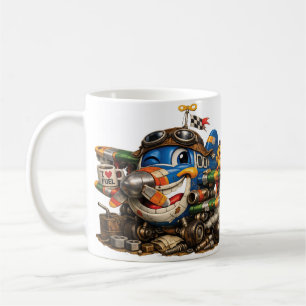 Caneca De Café Avião Engraçado Corky