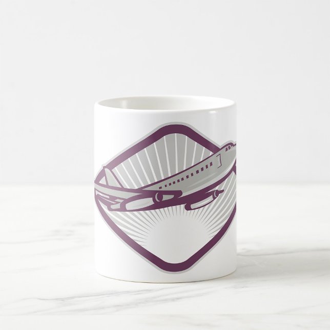 Caneca De Café Avião Jet (Criador carregado)