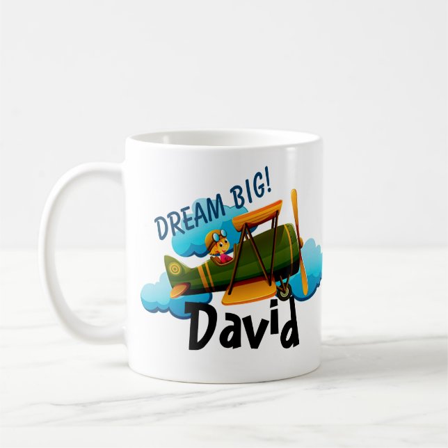 Caneca De Café Avião personalizado (Esquerda)